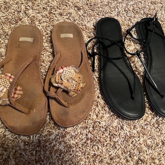 LOFT Shoes - Women's Sandals: LOFT Size 10.5 & Abercrombie Size 10
